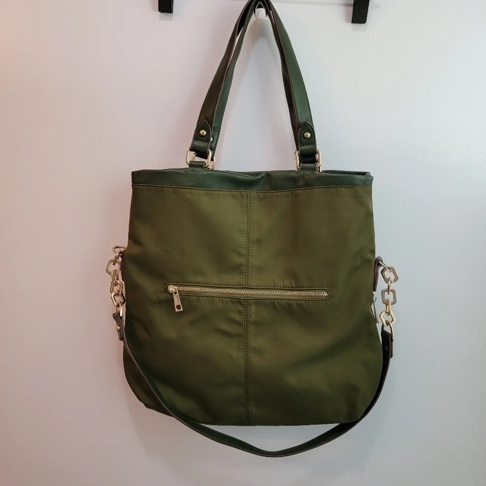 Miztique Nylon and Faux Leather Tote Bag